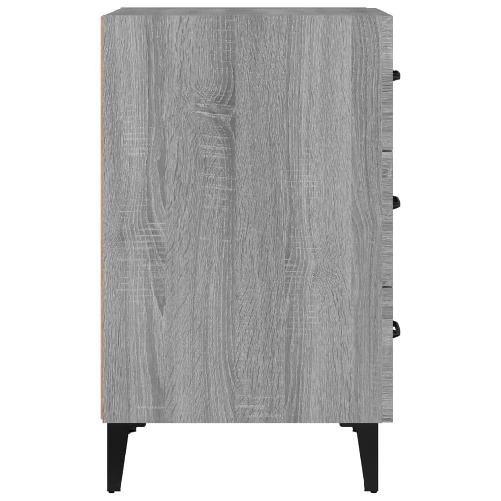 vidaXL Nachttisch Grau Sonoma 40x40x66 cm Holzwerkstoff