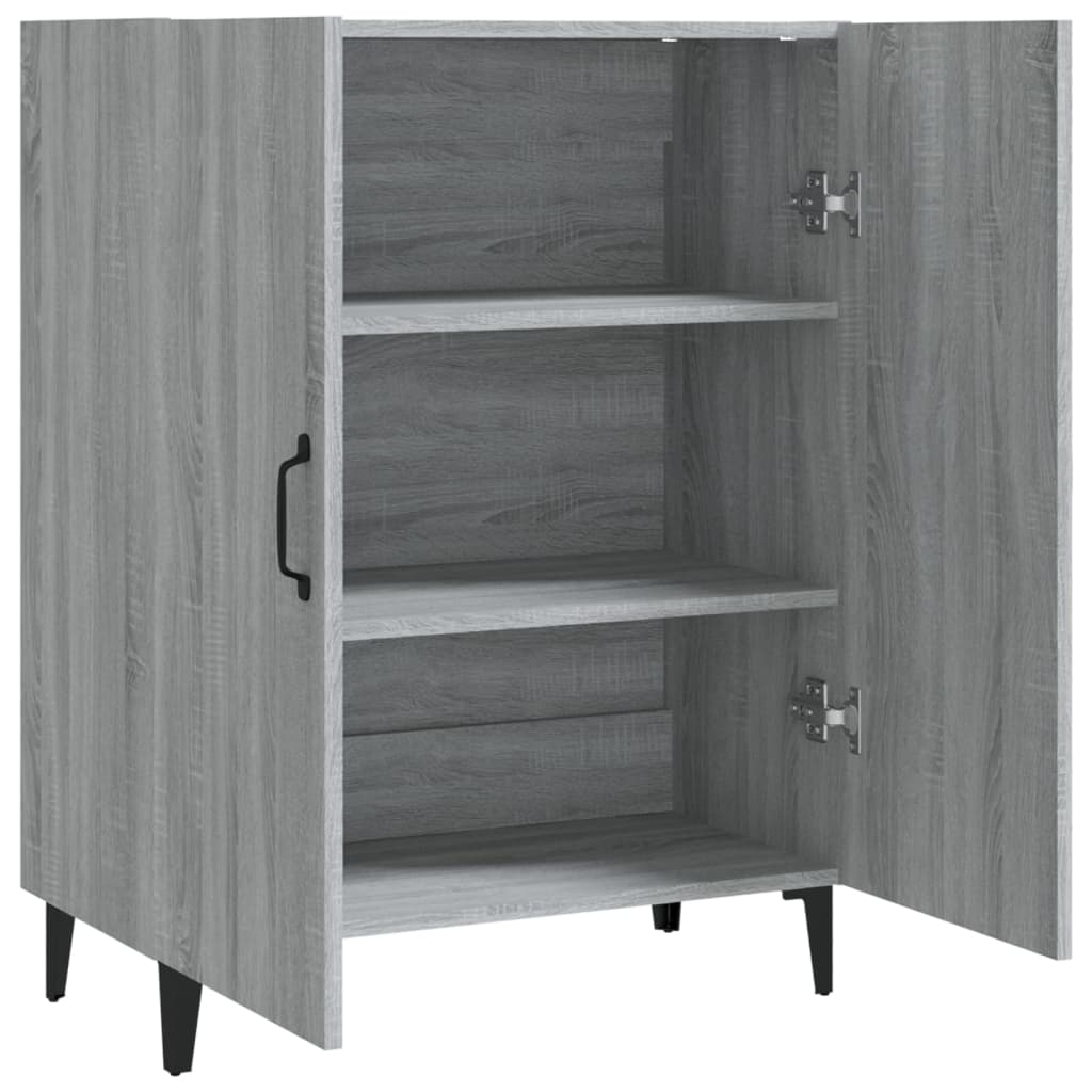 vidaXL Buffet gris et sonoma 70x34x90 cm Aggloméré