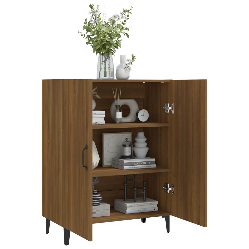 vidaXL Buffet marron aspect chêne 70x34x90 cm Bois d'ingénierie
