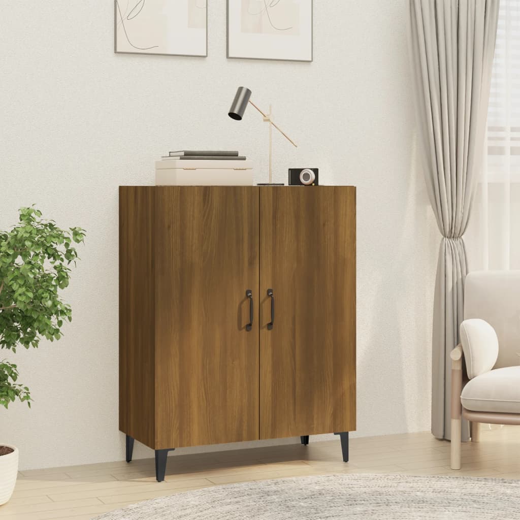 vidaXL Buffet marron aspect chêne 70x34x90 cm Bois d'ingénierie