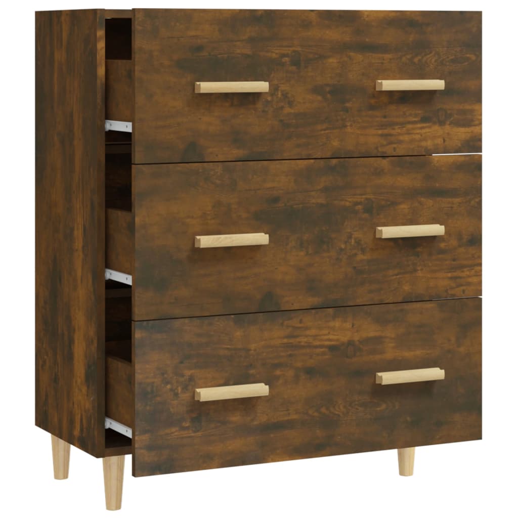 vidaXL Sideboard Räuchereiche 70x34x90 cm Holzwerkstoff