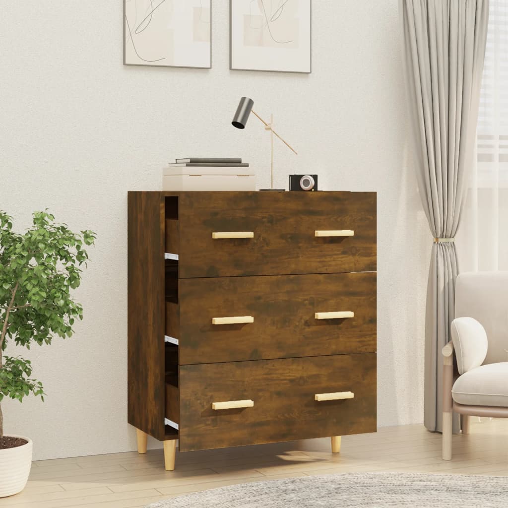 vidaXL Sideboard Räuchereiche 70x34x90 cm Holzwerkstoff