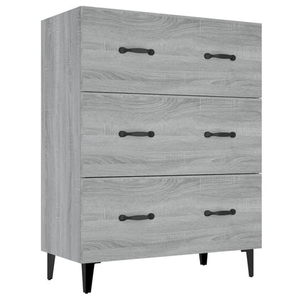 vidaXL Buffet en aggloméré gris chêne sonoma 69,5x34x90 cm