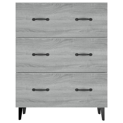 vidaXL Buffet en aggloméré gris chêne sonoma 69,5x34x90 cm