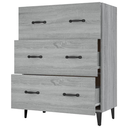 vidaXL Buffet en aggloméré gris chêne sonoma 69,5x34x90 cm