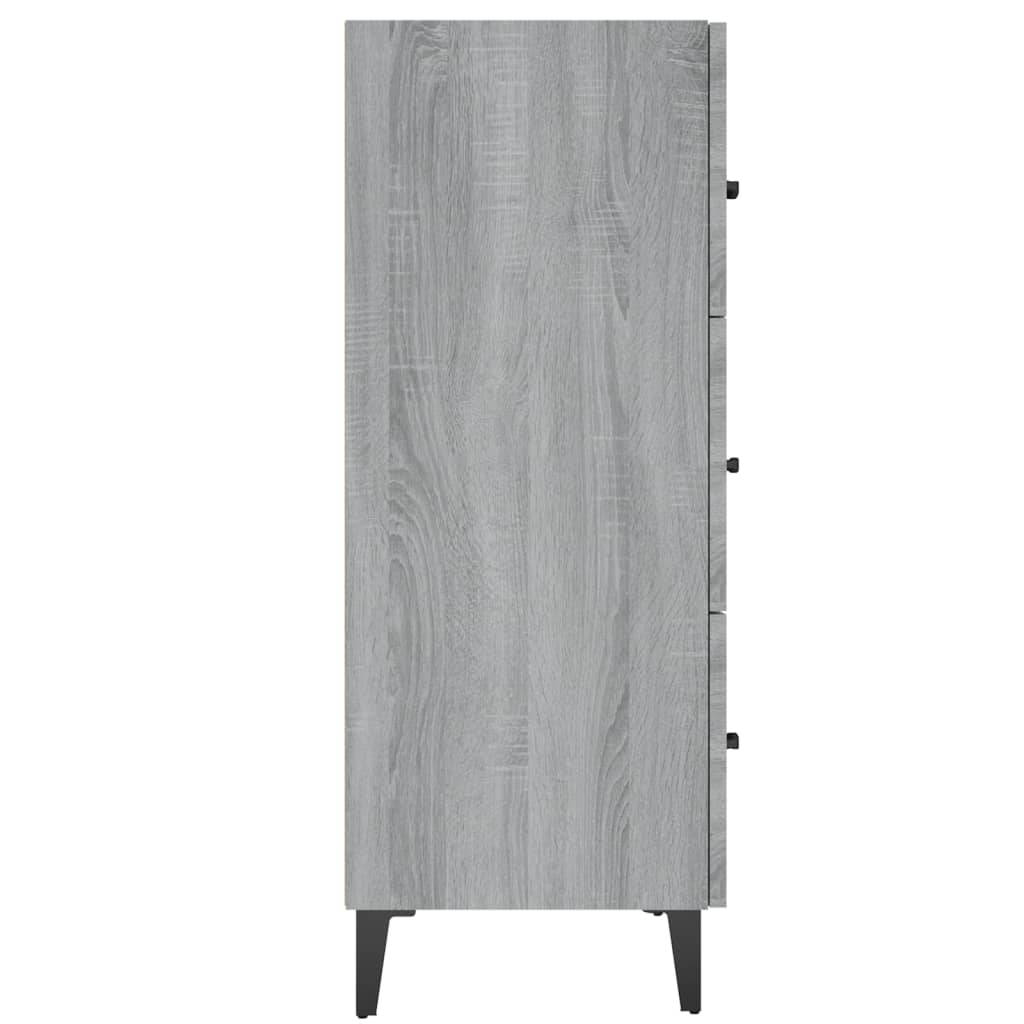 vidaXL Buffet en aggloméré gris chêne sonoma 69,5x34x90 cm