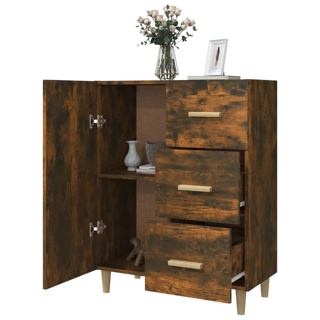vidaXL Sideboard Räuchereiche 69,5x34x90 cm Holzwerkstoff