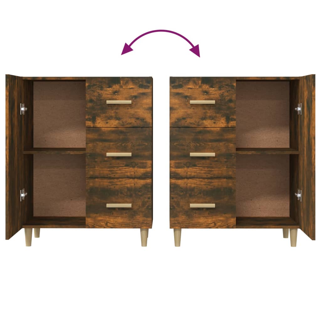vidaXL Sideboard Räuchereiche 69,5x34x90 cm Holzwerkstoff