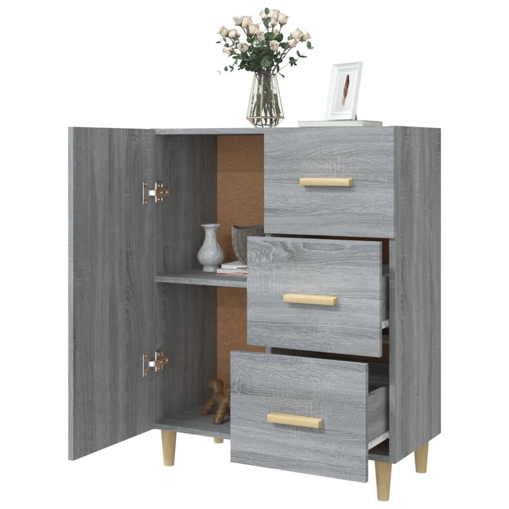 vidaXL Sideboard Grau Sonoma 69,5x34x90 cm Holzwerkstoff