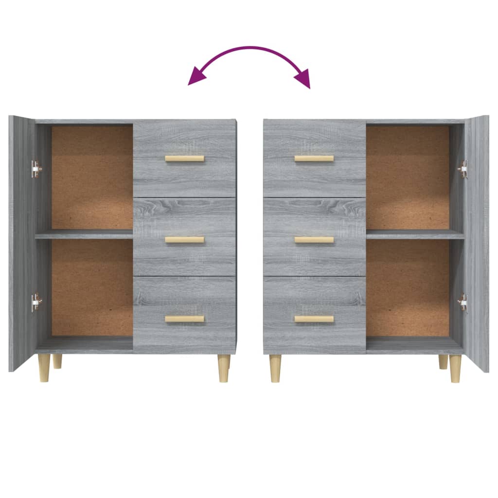 vidaXL Sideboard Grau Sonoma 69,5x34x90 cm Holzwerkstoff