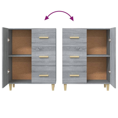 vidaXL Sideboard Grau Sonoma 69,5x34x90 cm Holzwerkstoff