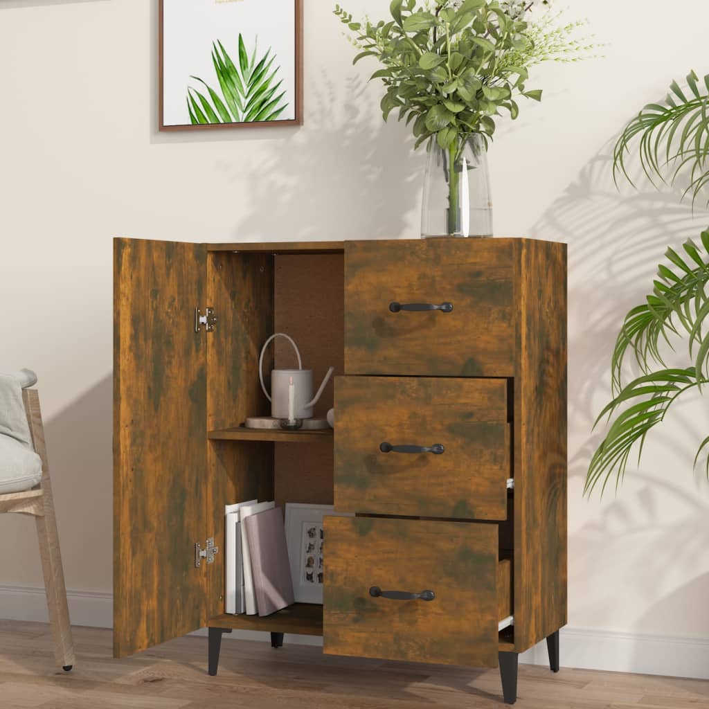 vidaXL Sideboard Räuchereiche 69,5x34x90 cm Holzwerkstoff