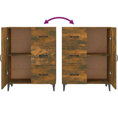 vidaXL Sideboard Räuchereiche 69,5x34x90 cm Holzwerkstoff