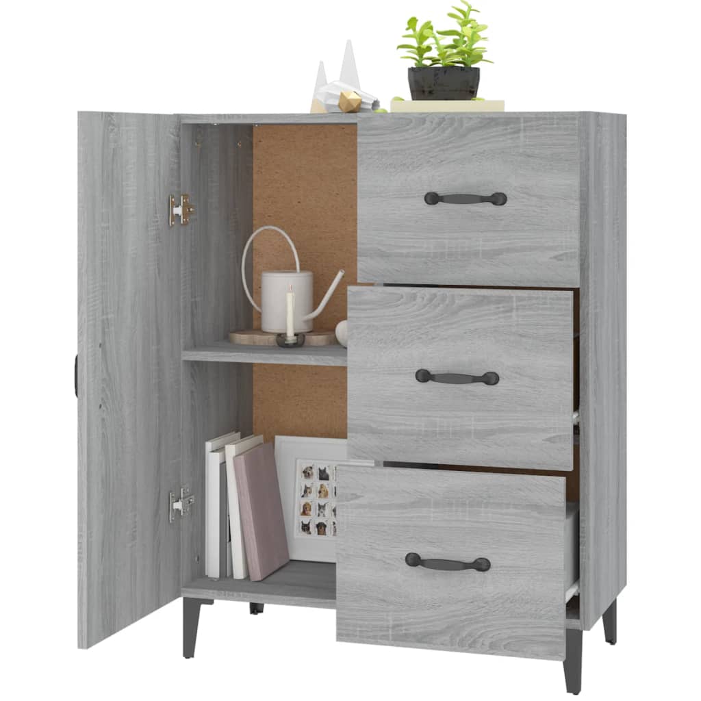 vidaXL Sideboard Grau Sonoma 69,5x34x90 cm Holzwerkstoff