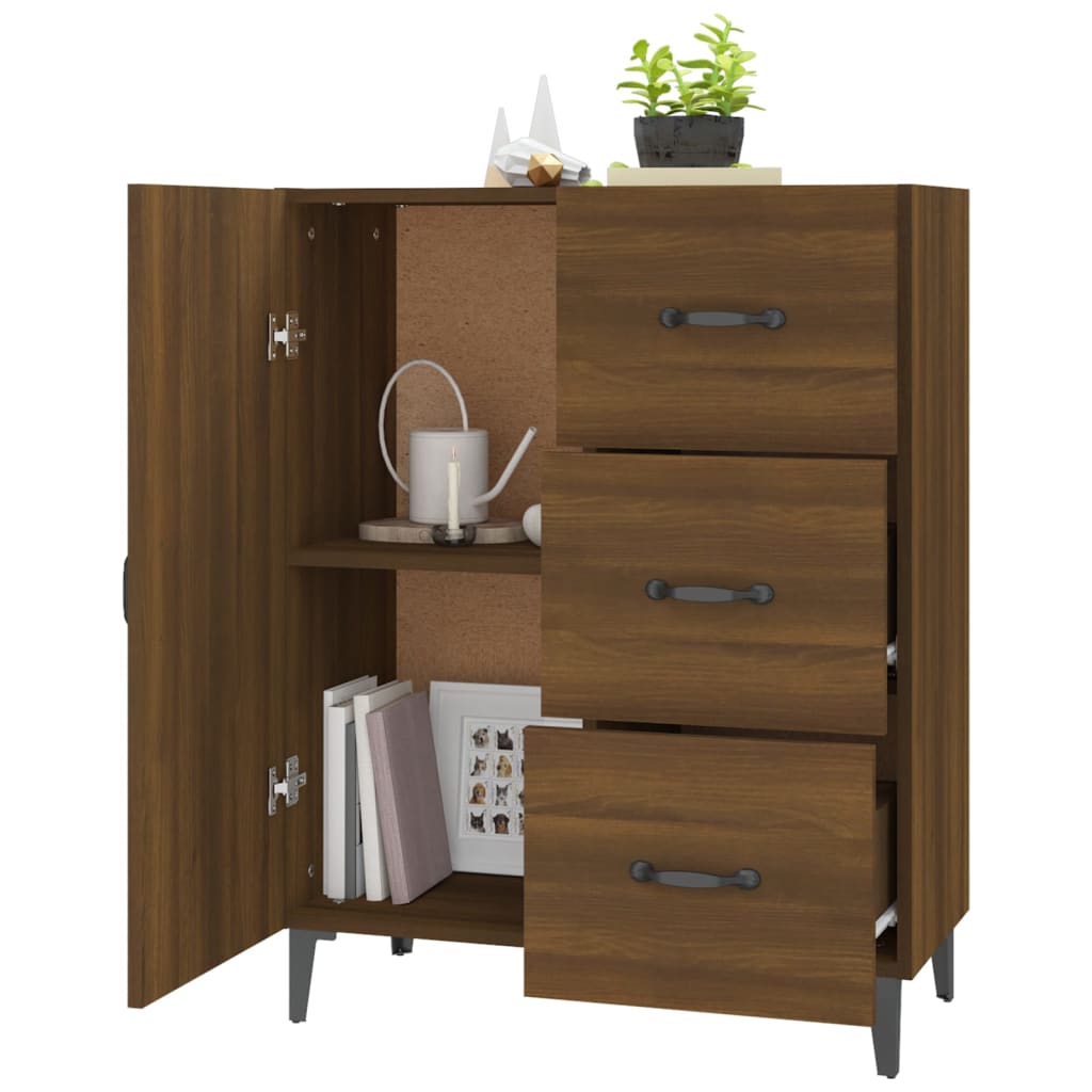 vidaXL Sideboard Braun Eichen-Optik 69,5x34x90 cm Holzwerkstoff