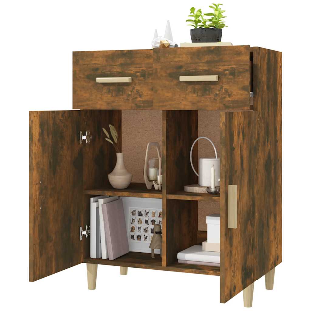 vidaXL Sideboard Räuchereiche 69,5x34x89 cm Holzwerkstoff