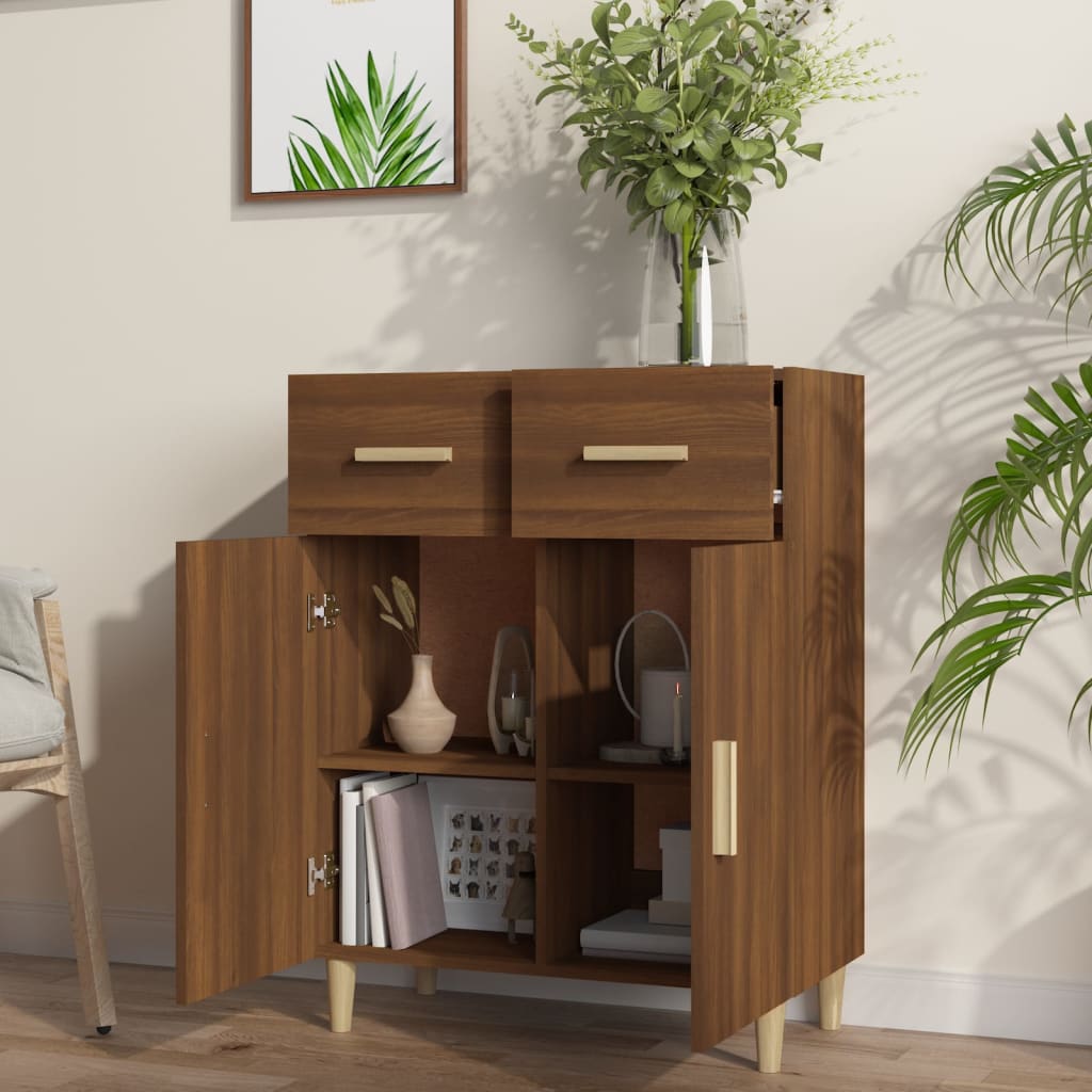 vidaXL Sideboard Braun Eichen-Optik 69,5x34x89 cm Holzwerkstoff