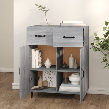 vidaXL Buffet en aggloméré gris chêne sonoma 69,5x34x90 cm