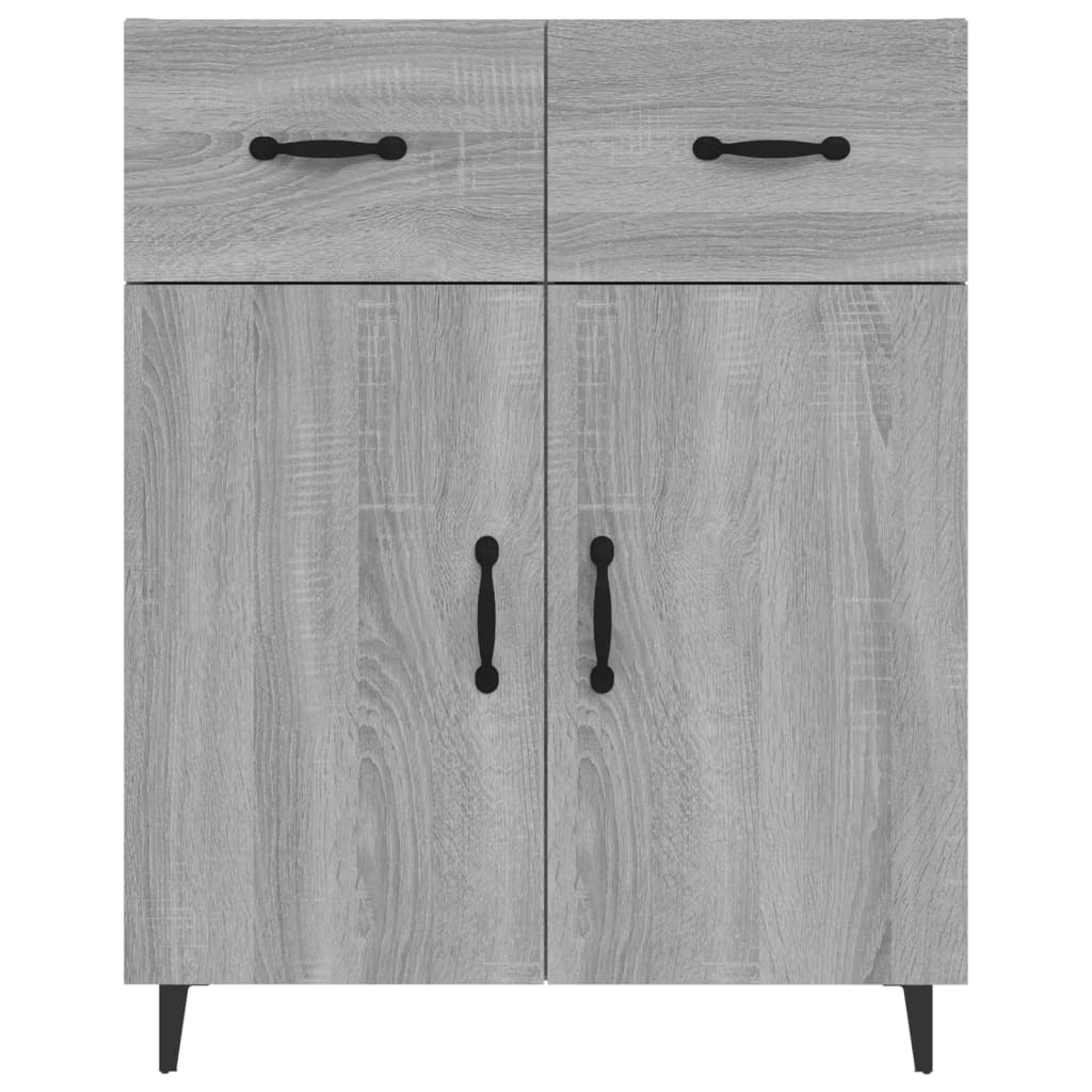 vidaXL Buffet en aggloméré gris chêne sonoma 69,5x34x90 cm