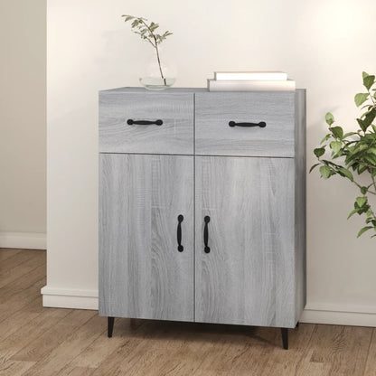 vidaXL Buffet en aggloméré gris chêne sonoma 69,5x34x90 cm