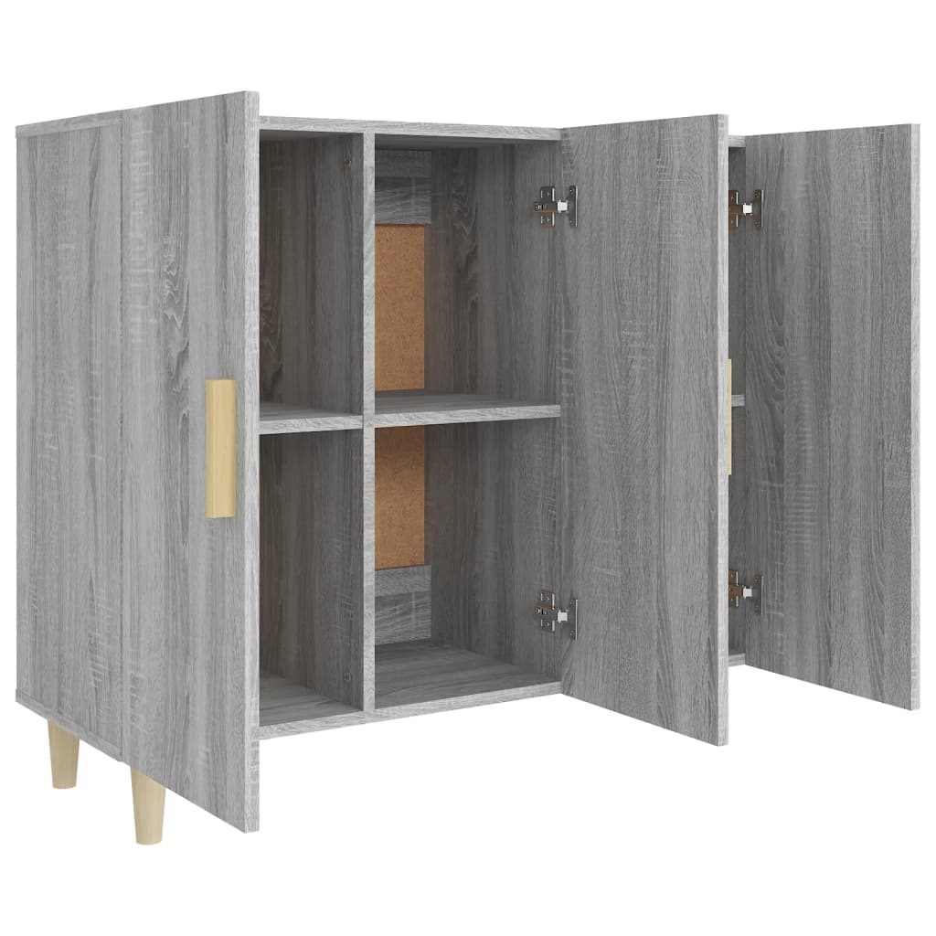 vidaXL Sideboard Grau Sonoma 90x34x80 cm Holzwerkstoff