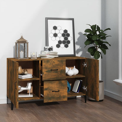 vidaXL Sideboard Räuchereiche 100x36x60 cm Holzwerkstoff