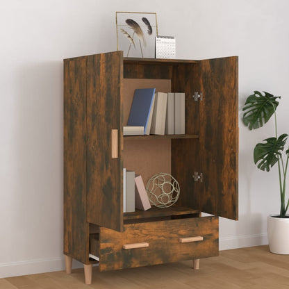 vidaXL Meuble haut chêne fumé 70x31x115 cm bois d'ingénierie