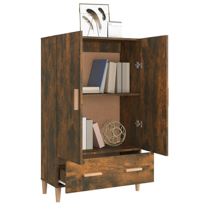 vidaXL Meuble haut chêne fumé 70x31x115 cm bois d'ingénierie
