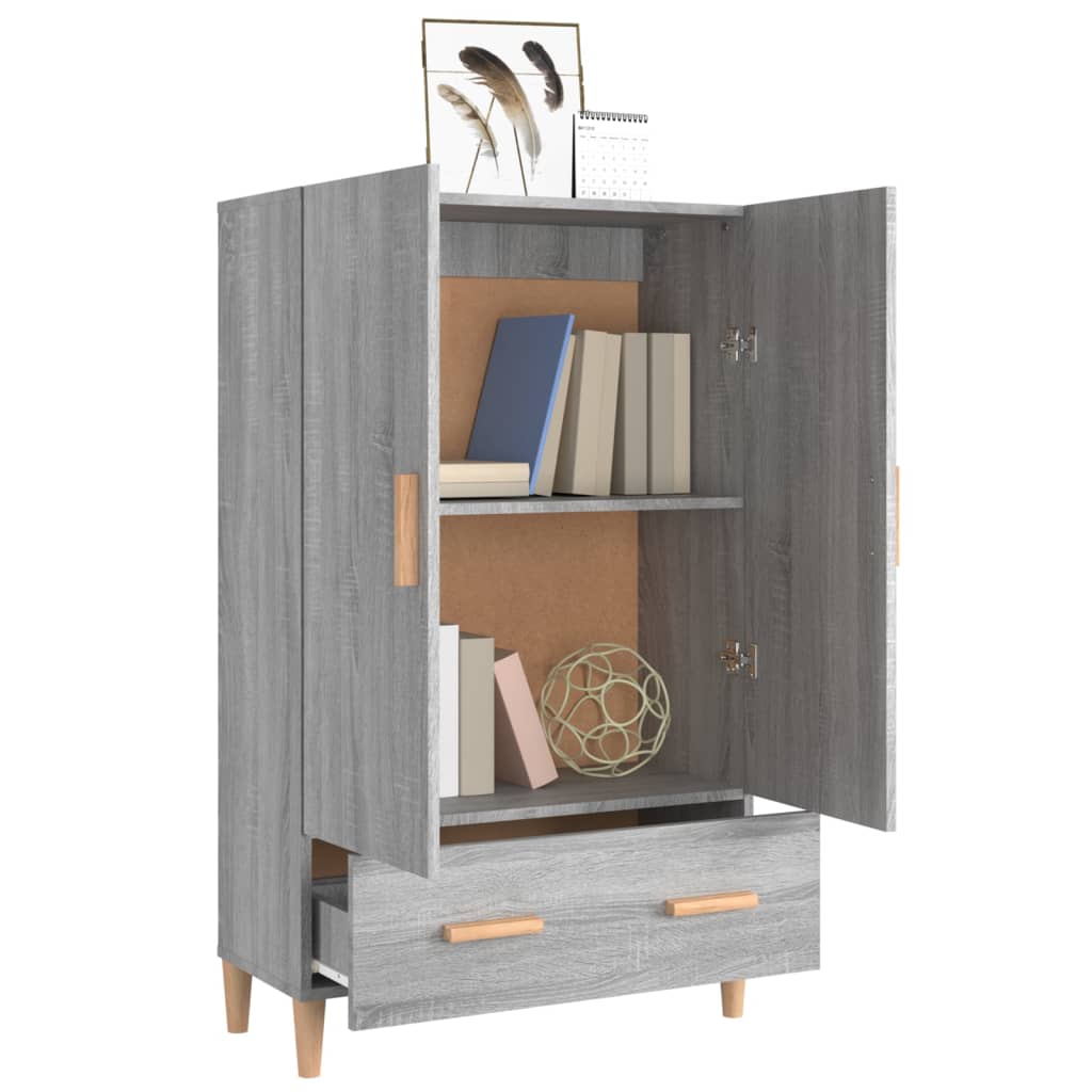 vidaXL Bahut haut gris Sonoma 70x31x115 cm en bois d'ingénierie