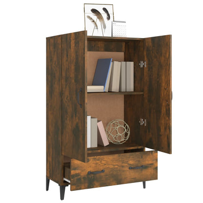 vidaXL Meuble haut chêne fumé 70x31x115 cm bois d'ingénierie