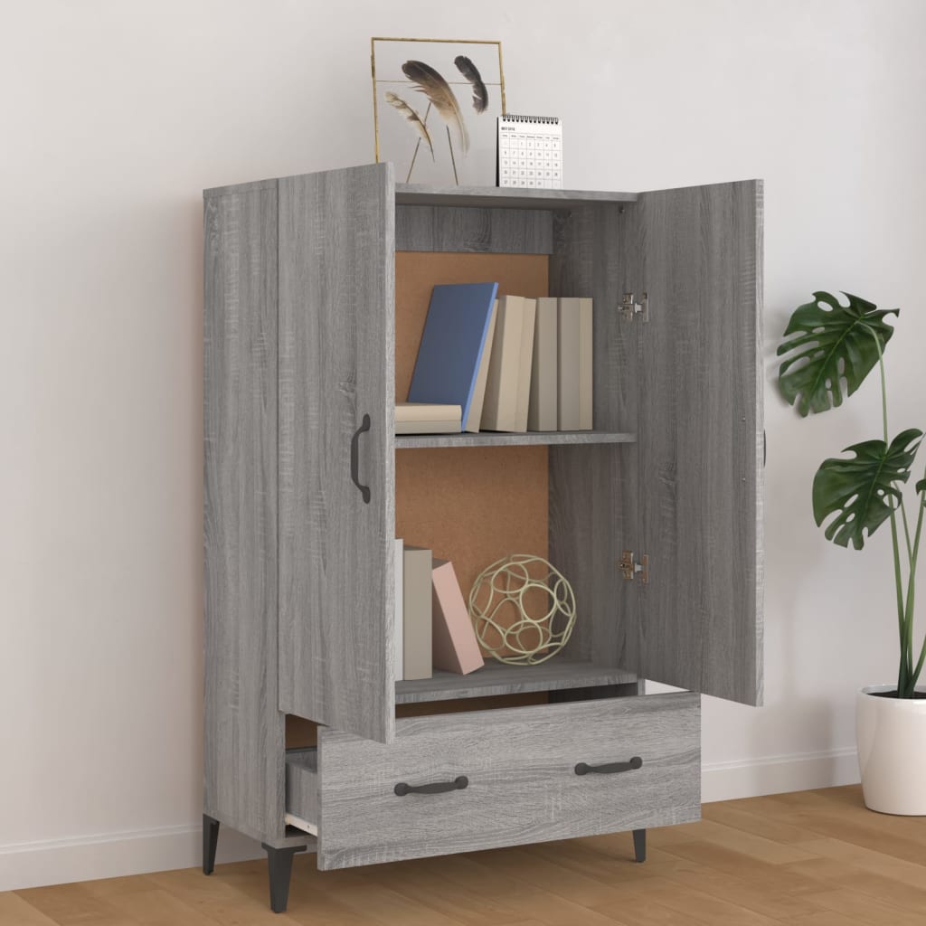 vidaXL Bahut haut gris Sonoma 70x31x115 cm en bois d'ingénierie