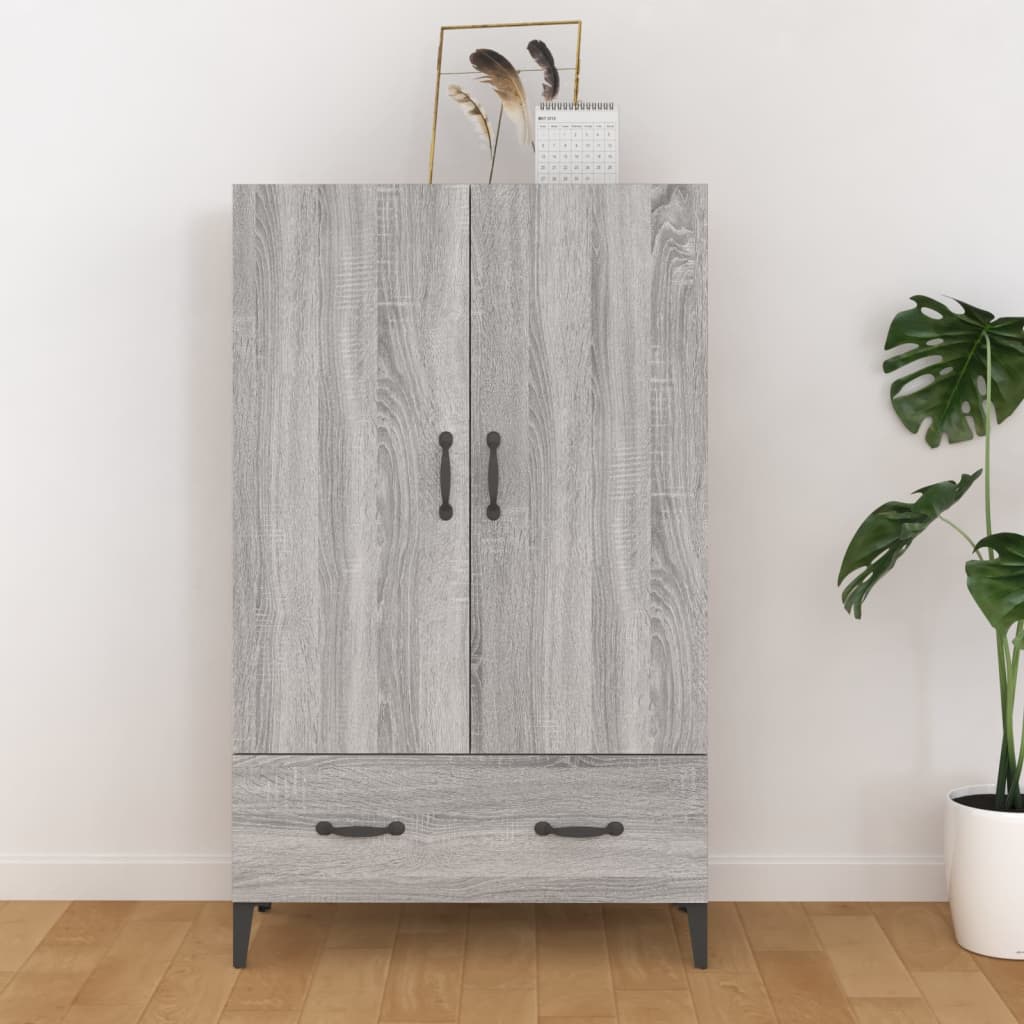 vidaXL Bahut haut gris Sonoma 70x31x115 cm en bois d'ingénierie