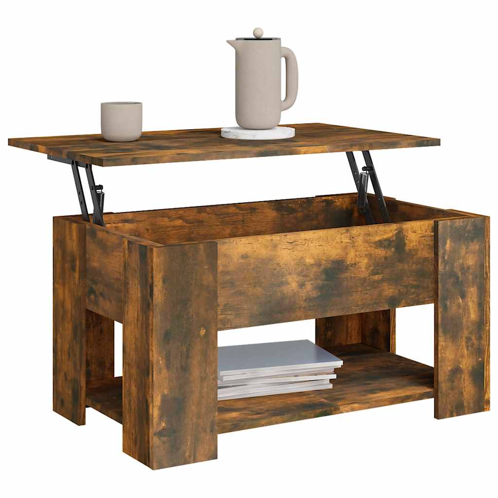 vidaXL Couchtisch Räuchereiche 79x49x41 cm Holzwerkstoff