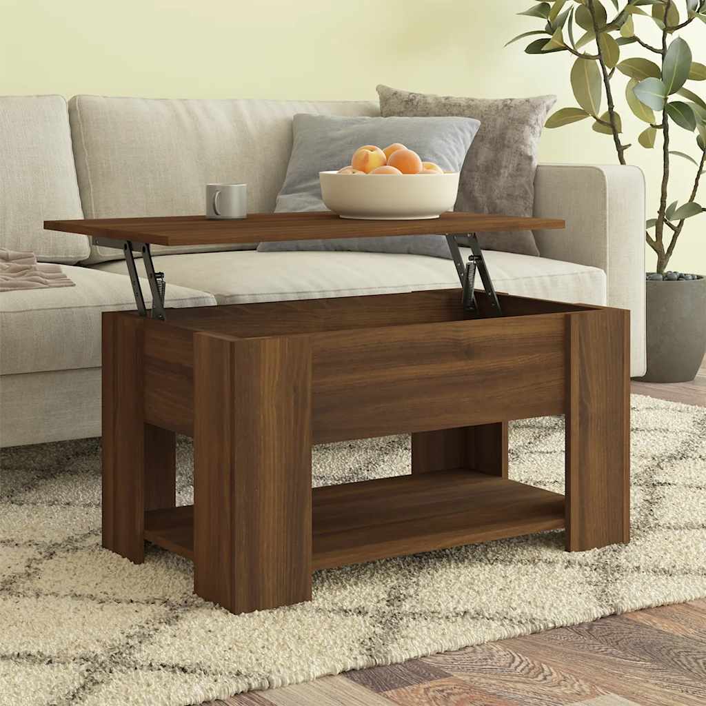 vidaXL Couchtisch Braun Eichen-Optik 79x49x41 cm Holzwerkstoff