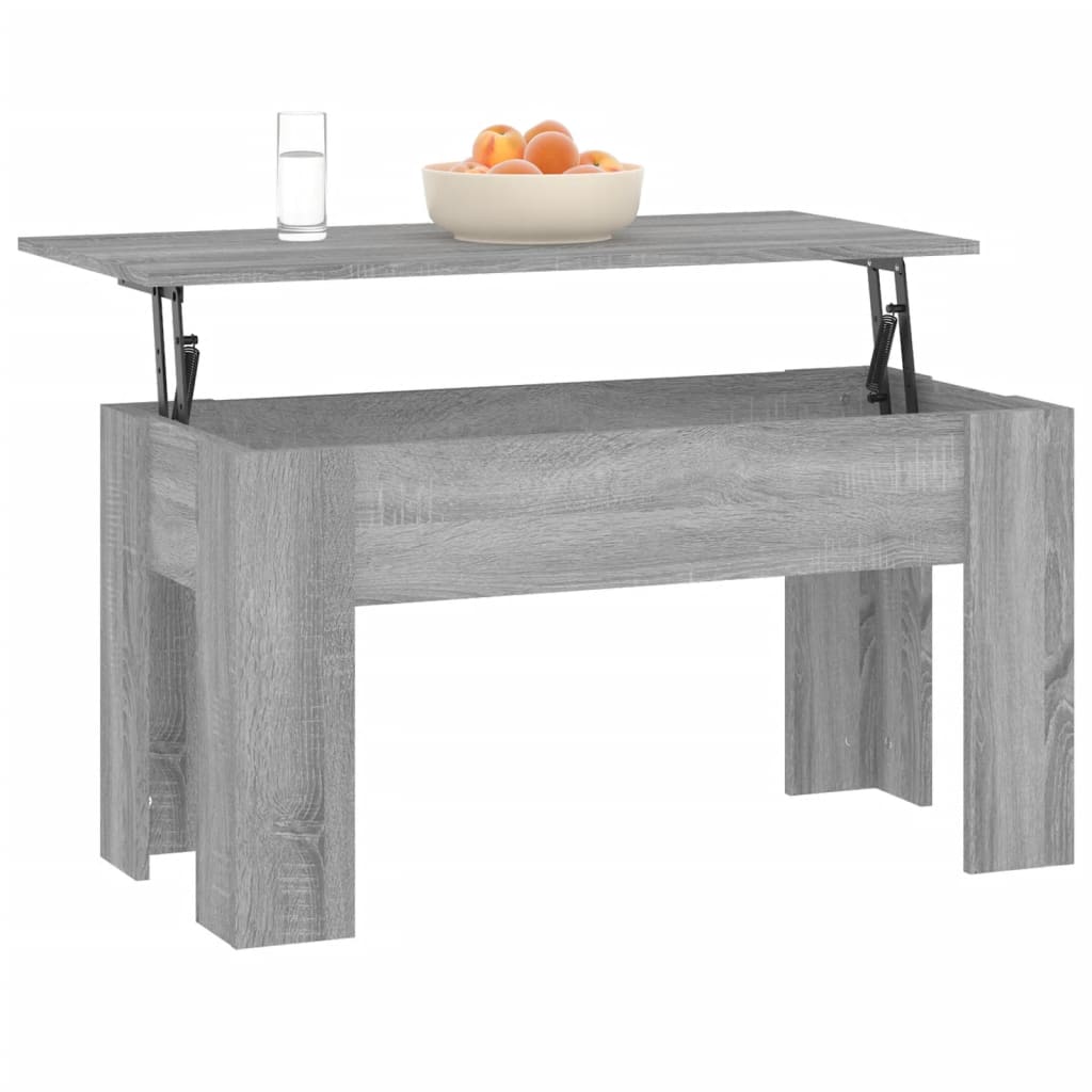 vidaXL Couchtisch Grau Sonoma 101x49x52 cm Holzwerkstoff