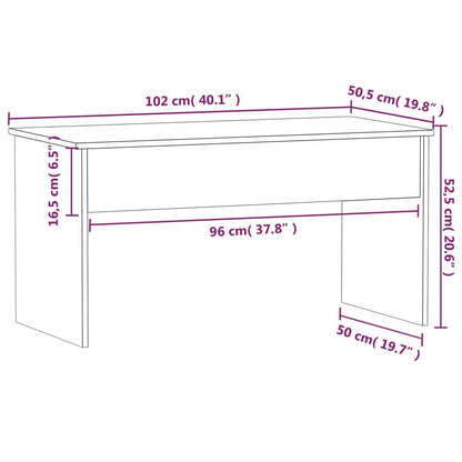 vidaXL Couchtisch Räuchereiche 102x50,5x52,5 cm Holzwerkstoff