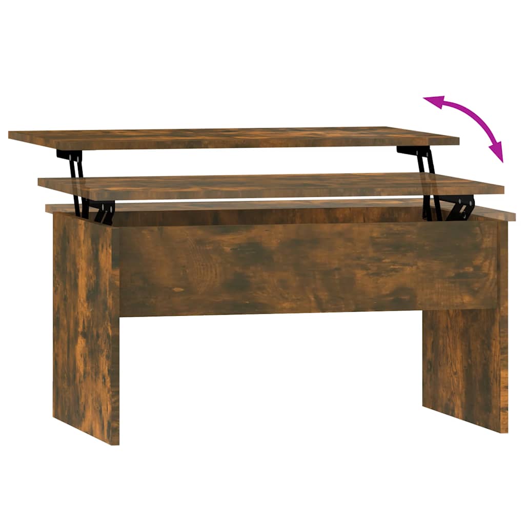 vidaXL Couchtisch Räuchereiche 80x50,5x41,5 cm Holzwerkstoff