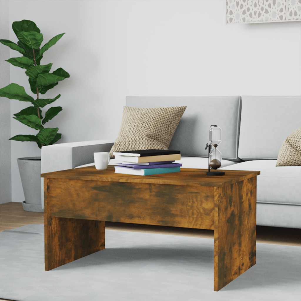 vidaXL Couchtisch Räuchereiche 80x50,5x41,5 cm Holzwerkstoff