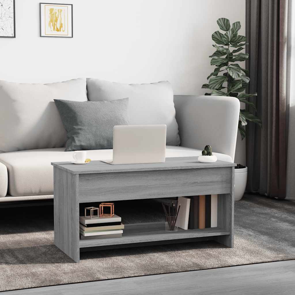 vidaXL Couchtisch Grau Sonoma 102x50x52,5 cm Holzwerkstoff