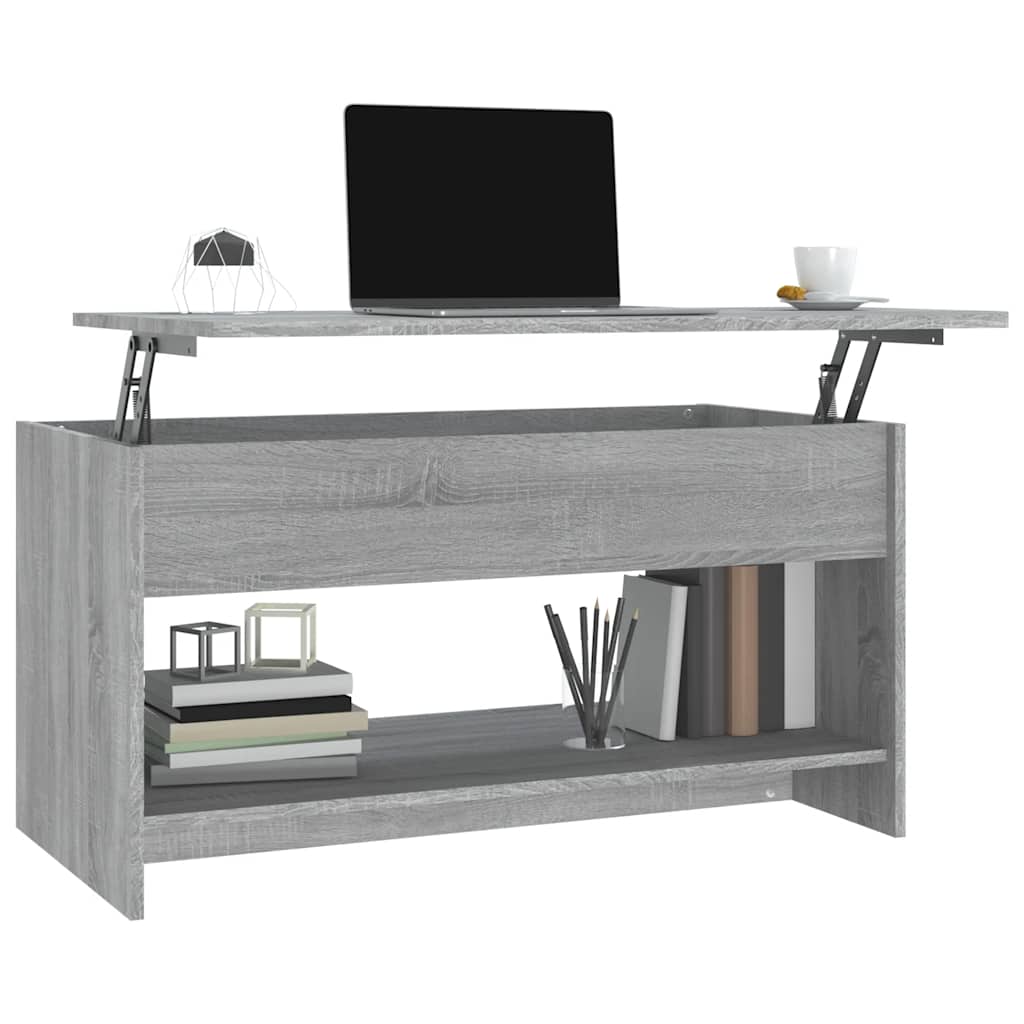 vidaXL Couchtisch Grau Sonoma 102x50x52,5 cm Holzwerkstoff