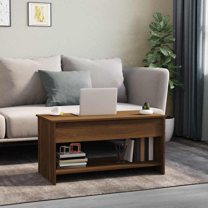 vidaXL Couchtisch Braun Eichen-Optik 102x50x52,5 cm Holzwerkstoff