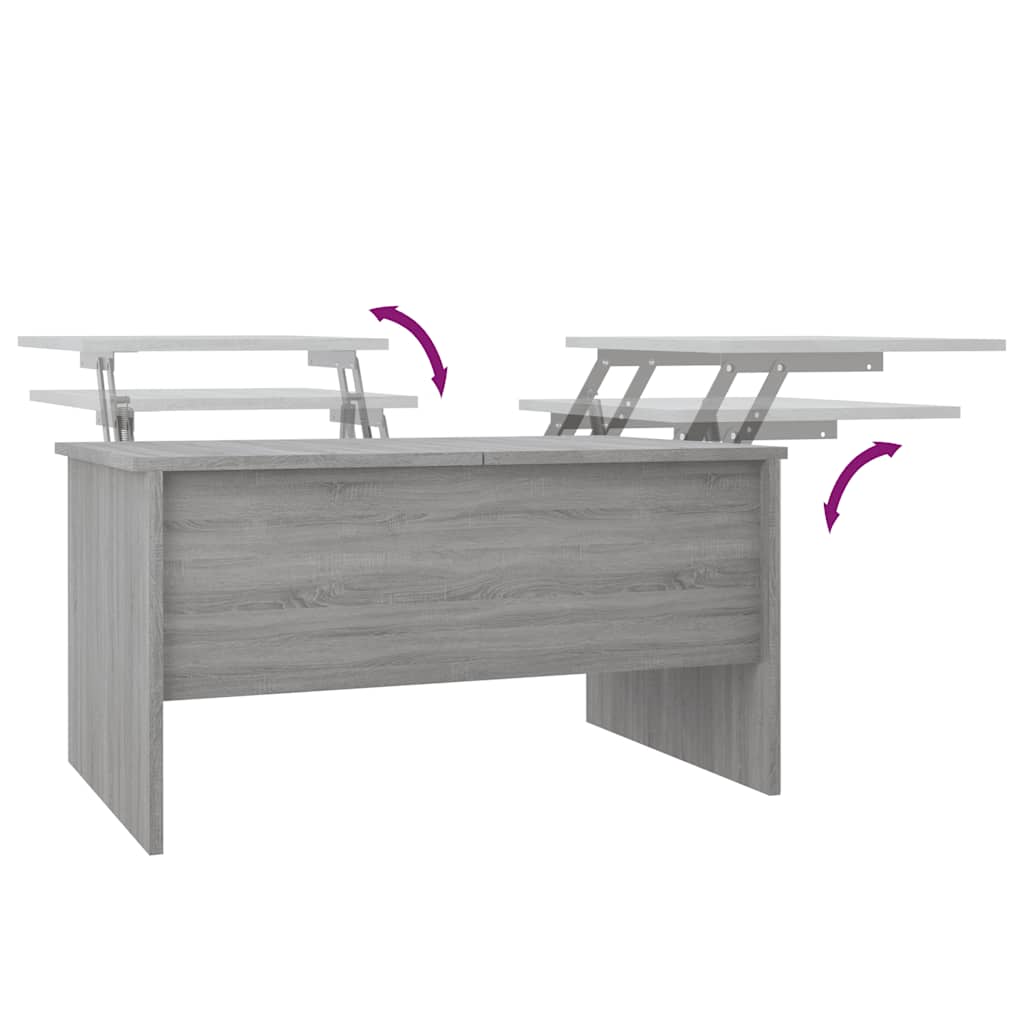 vidaXL Couchtisch Grau Sonoma 80x50x42,5 cm Holzwerkstoff