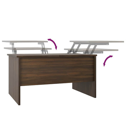 vidaXL Couchtisch Braun Eichen-Optik 80x50x42,5 cm Holzwerkstoff