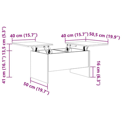 vidaXL Couchtisch Braun Eichen-Optik 80x50x42,5 cm Holzwerkstoff