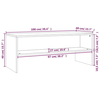 vidaXL TV-Schrank Braun Eichen-Optik 100x40x40 cm Holzwerkstoff