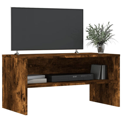 Meuble TV vidaXL chêne fumé 80x40x40 cm bois d'ingénierie