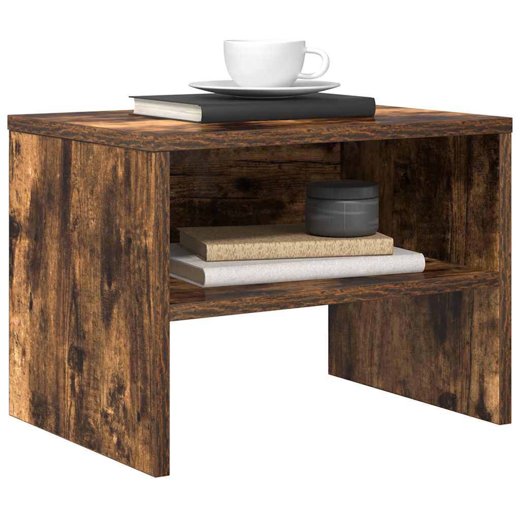 vidaXL Nachttisch Räuchereiche 40x30x30 cm Holzwerkstoff