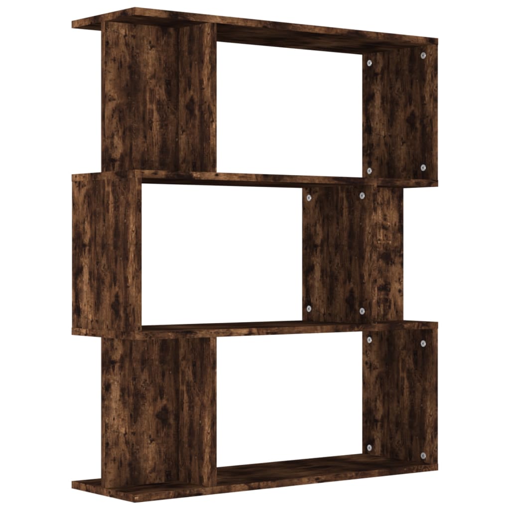 vidaXL Bibliothèque/Séparateur de pièce Chêne fumé 80x24x96 cm Bois d'ingénierie