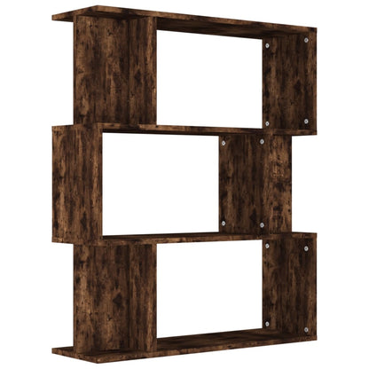 vidaXL Bibliothèque/Séparateur de pièce Chêne fumé 80x24x96 cm Bois d'ingénierie