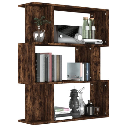 vidaXL Bibliothèque/Séparateur de pièce Chêne fumé 80x24x96 cm Bois d'ingénierie